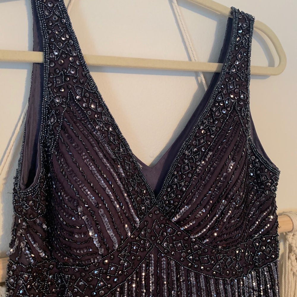 EUC Stenay Beaded Sequin Dress in slate blue